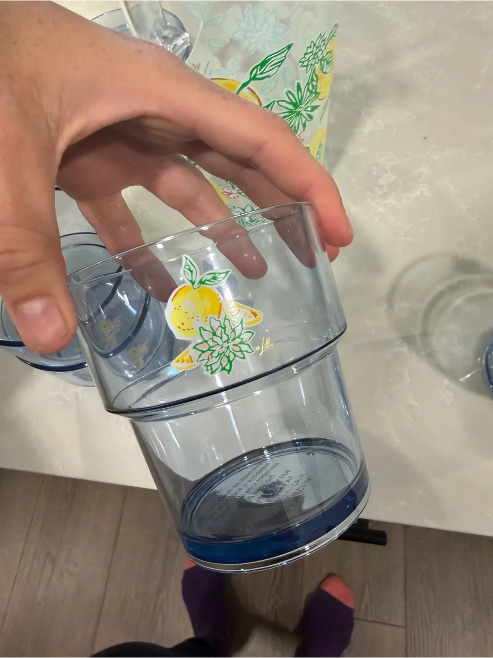 New Lilly Pulitzer pitcher and cup set